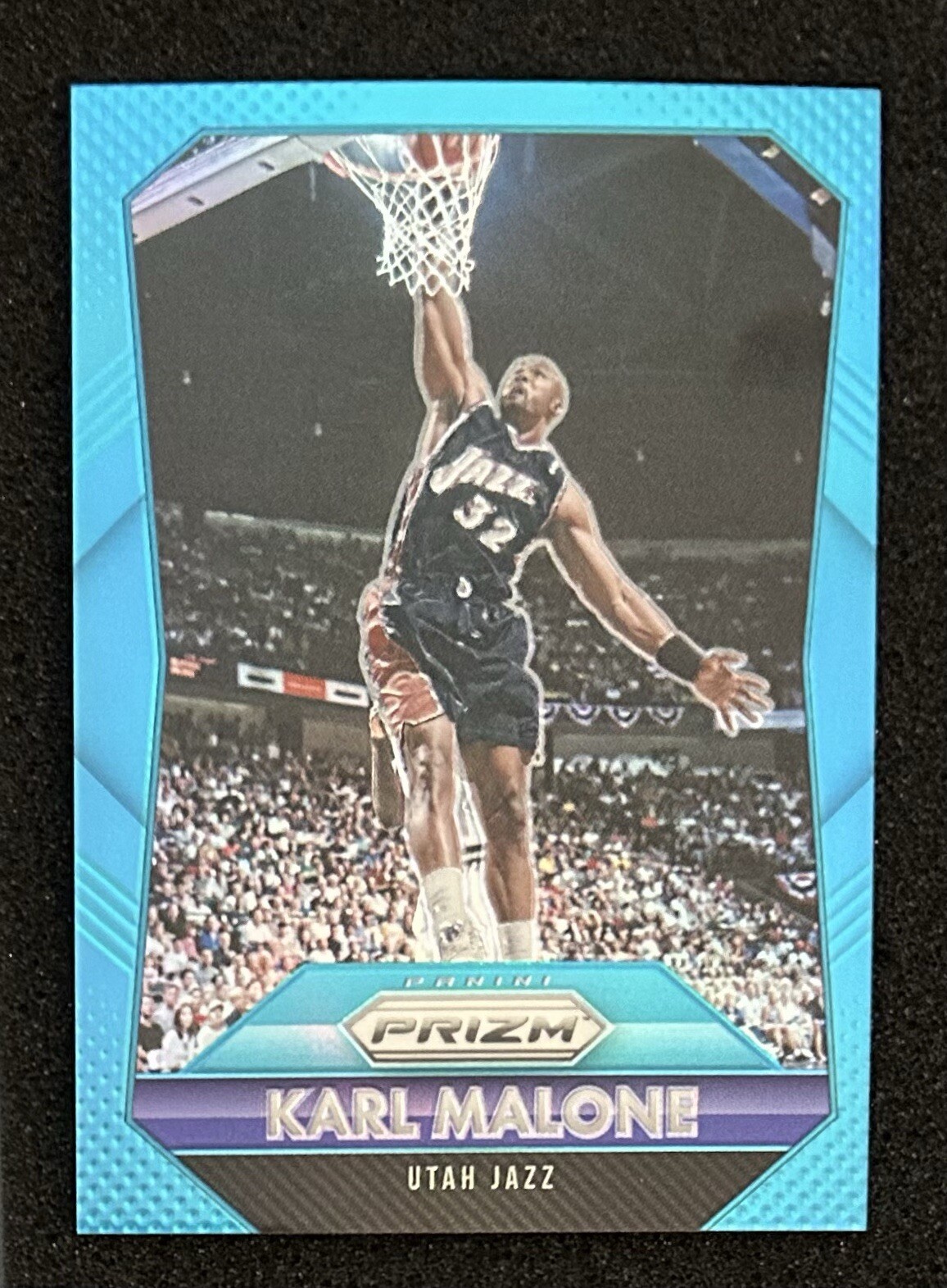 2015 Prizm #259 Karl Malone Light Blue Prizm /199 SP Jazz HOF