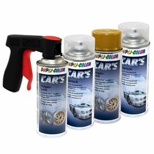 Felgenlack Spray Dupli Color Gold 2x 400ml Klarlack 2x 400ml mit Pistolengriff