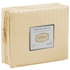 Mellanni Iconic Collection Microfiber Striped Sheet Set Wrinkle Resistant FULL