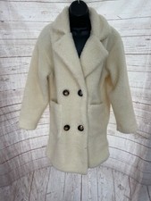 Pretty Little Thing Women’s Double Breasted Coat Cream Color Size 0