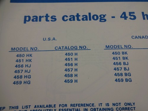 1978 Chrysler Outboard 45 HP 450 451 HK 456 457 HJ 458 HG Parts Catalog OB2498 - Picture 2 of 4