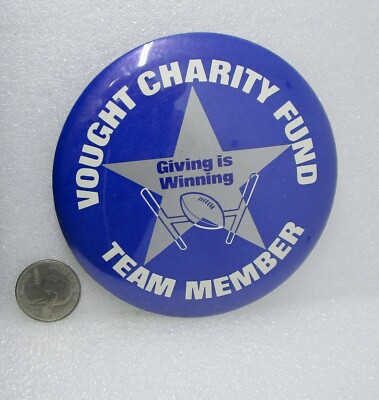 Vought Charity Fund Team Member Giving Is Winning Button Pin