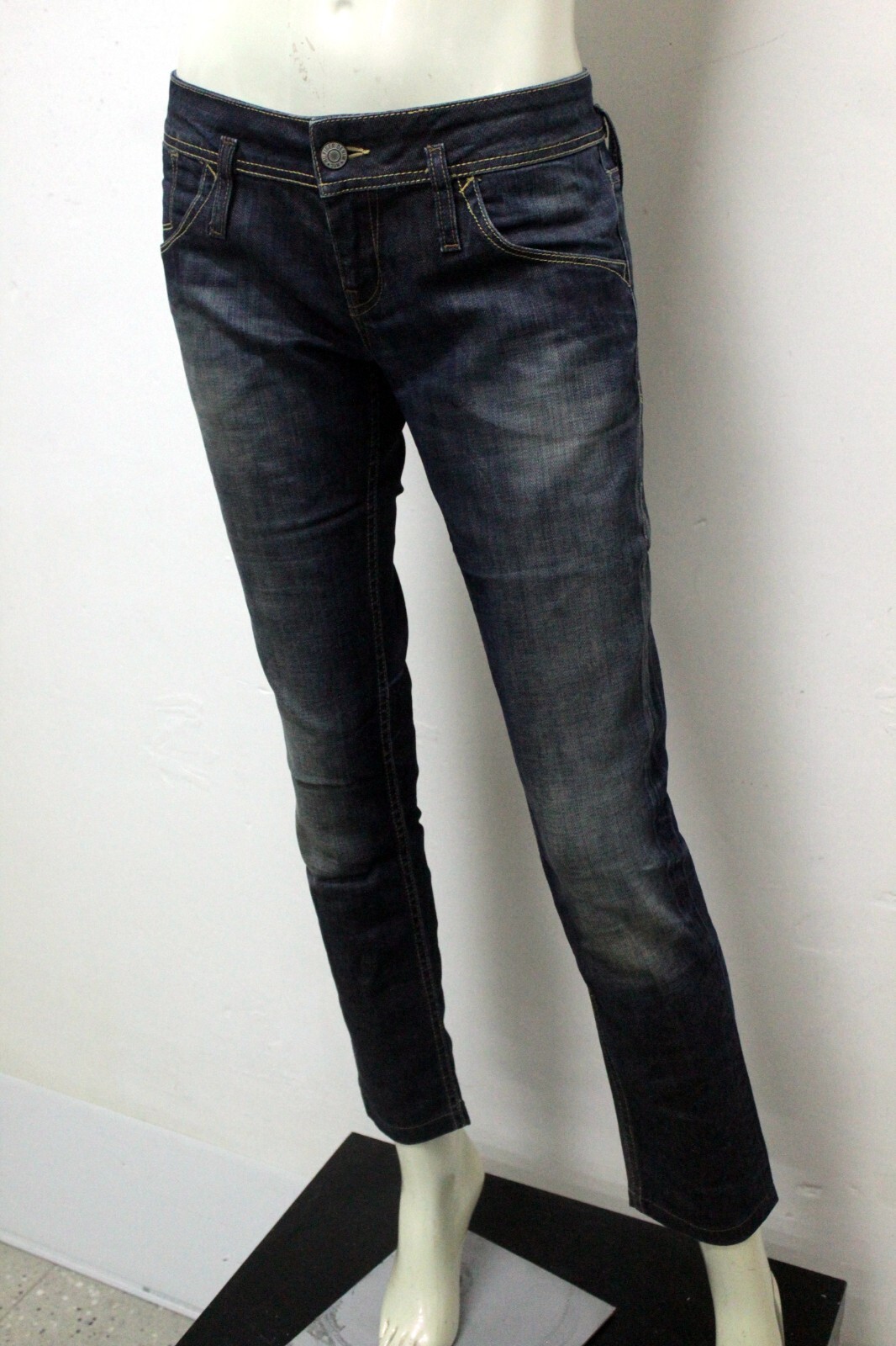 Tommy Hilfiger Jeans Donna Pantalone Taglia 30 / 44 Jeans Blu Pant Pants Cotone