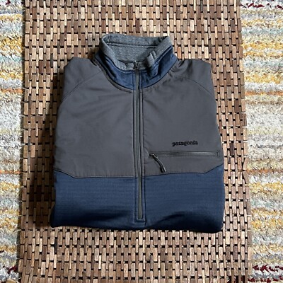 Patagonia Fitz Roy Regulator R1 Tech Face 1/4 Forge Forge Grey Blue Men s Medium