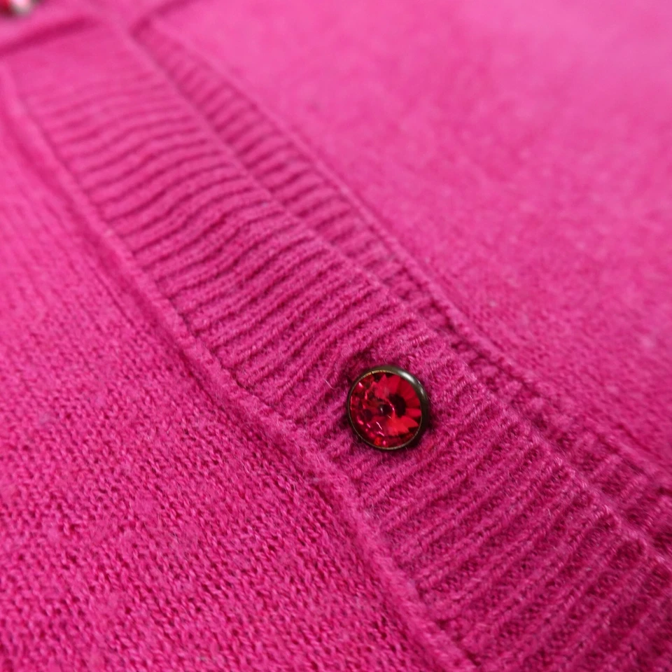 Suéter American Eagle Mujer XL Rosa Púrpura Lana Sudadera Botón Cárdigan Foto 4 de 4