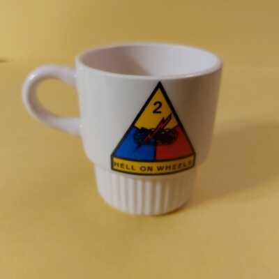 HELL ON WHEELS COFFEE TEA MUG CUP 2ND ARMOURED DIVISION US ARMY USA RARE  MILITAR | eBay