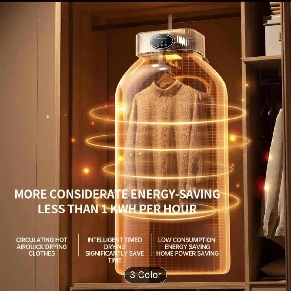 Secadora de ropa portátil eléctrica rosa de moda tiene deshumidificador.Consejo al mejor precio Foto 2 de 2