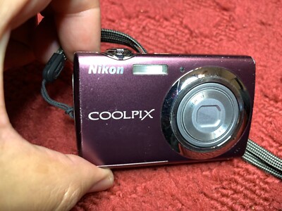 Nikon COOLPIX S220 10.0MP Digital Camera Purple Plum Tested