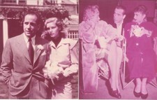 HUMPHREY BOGART-RE-STRIKE PHOTOS (2)-CA 70'S-COLOR-BACALL-HEPBURN-DIETRICH