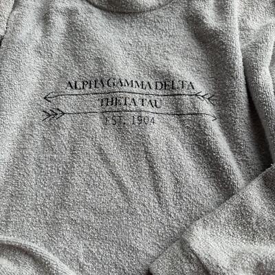 Woolly Threads Alpha Gamma Delta Theta Tau Sweatshirt - XXL