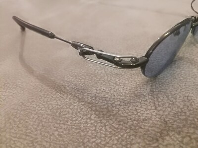 Jean Paul Gaultier JPG Vintage OVAL Sunglasses 56-0055 Black-Slvr