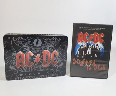 AC/DC Black Ice Special Ltd. Edition CD DVD Box + Highway to Hell DVD + Flagge