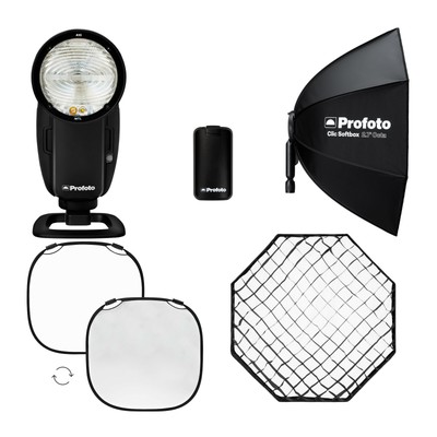 Profoto A10 On Camera Flash Light for Canon with Collapsible Reflector Bundle