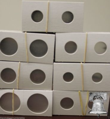 70 Assorted 2x2 Mylar Cardboard Coin Holder Flips Guardhouse Storage US Mint