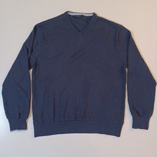 Greyson Cheyenne V Neck Sweater Mrns Sz Small Raven Blue