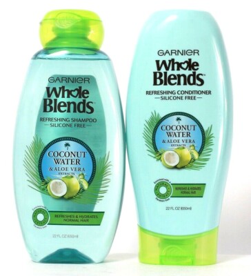Garnier Whole Blends 22 Oz Coconut Water Aloe Vera Shampoo & Conditioner Set