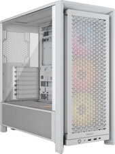 Image of CORSAIR 4000D White ATX Case High Airflow, 3 ARGB Fans, Modular Frame, BTF Ready