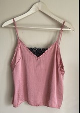 Pink Spaghetti Small Poof Camisole Blouse Made in USA Style D2178M Lot 1328