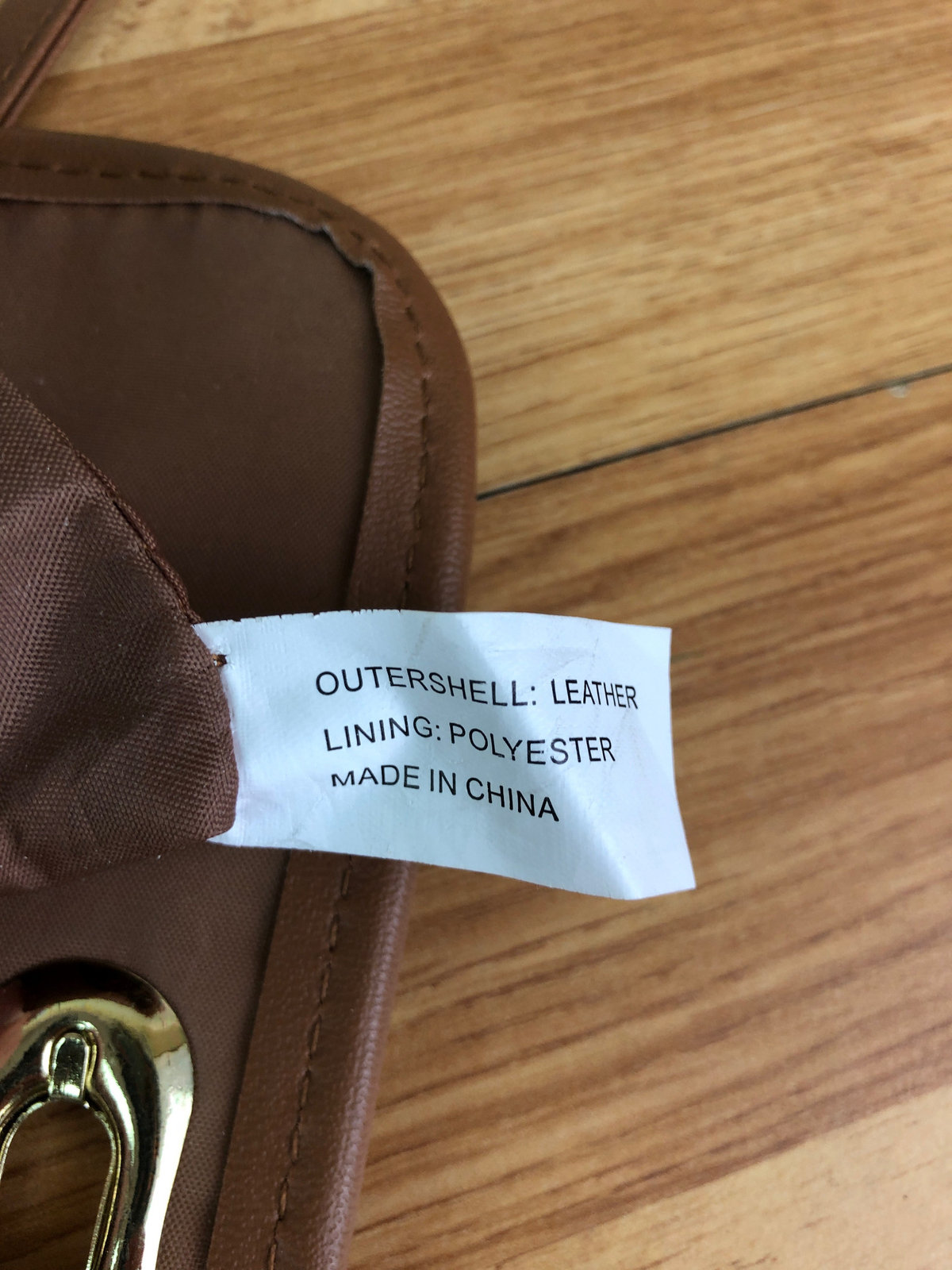 Brown Leather Crossbody Bag Patchwork Geometric B… - image 5