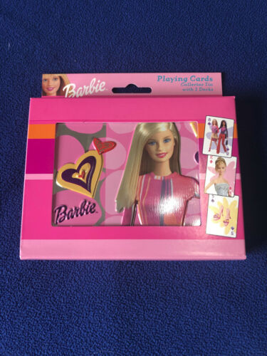 Cartes à jouer vélo Barbie 2 jeux en étain de collection - Photo 1/1