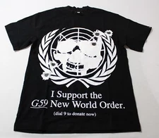 G59 Records Unisex Adult's G59NWO New World Order Tee CA4 Black Small NWT