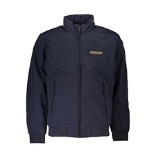 Napapijri Eco-conscious Blue Jacket With Sleek Logo Design