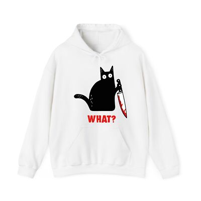 What Killer Cat Halloween Hoodie, Xmas Scary, Spooky Sweatshirt, Unisex Kapuze
