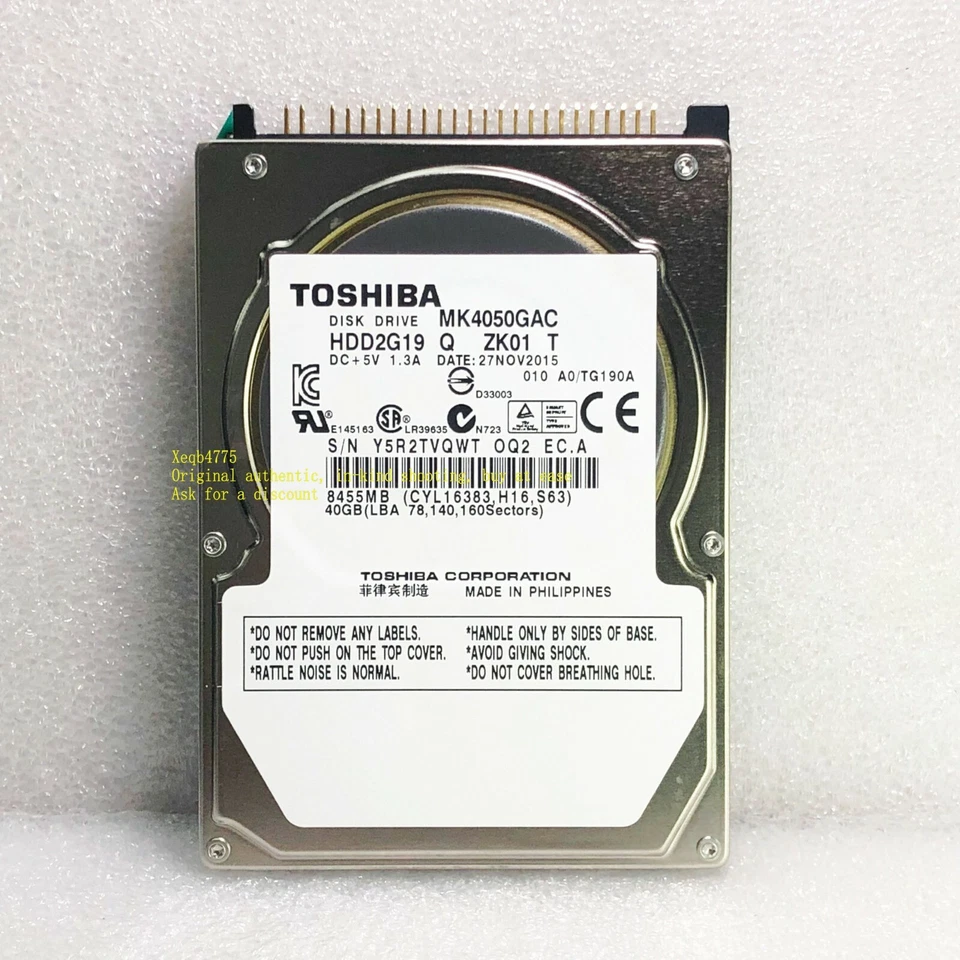 Toshiba 40GB built-in 2.5" MK4050GAC automotive temperature control hard drive - Image 4 of 4