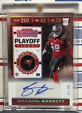 2019 PANINI CONTENDERS SHAQUIL BARRETT ROOKIE, #300, AUTO PLAYOFF TICKET, #57/99