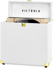 Vinyl Record Storage Case for 30 Records, Portable with Easy-Carry Handle