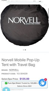 Norvell Spray Tan Machine And Tent