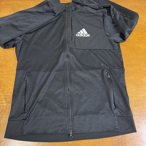 Veste Adidas homme extra large noire fermeture éclair complète entraînement manches longues - Photo 6/12
