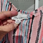 Salty Lemon Sz S Gauze Peach Blue White Stripe Jumpsuit Wide Pants — photo 5