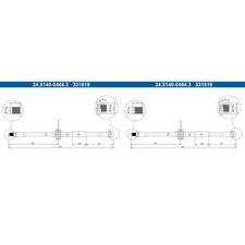2X ATE BREMSSCHLAUCH BREMSSCHLÄUCHE SCHLÄUCHE 490mm HINTEN passend für FORD KUGA