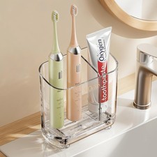 Toothbrush Holders with Drainage for Bathroom Countertop Organizer, 2 Slots E...