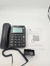 AT&T CL2940 Corded Speakerphone Black Big Button Display Caller ID Audio Assist