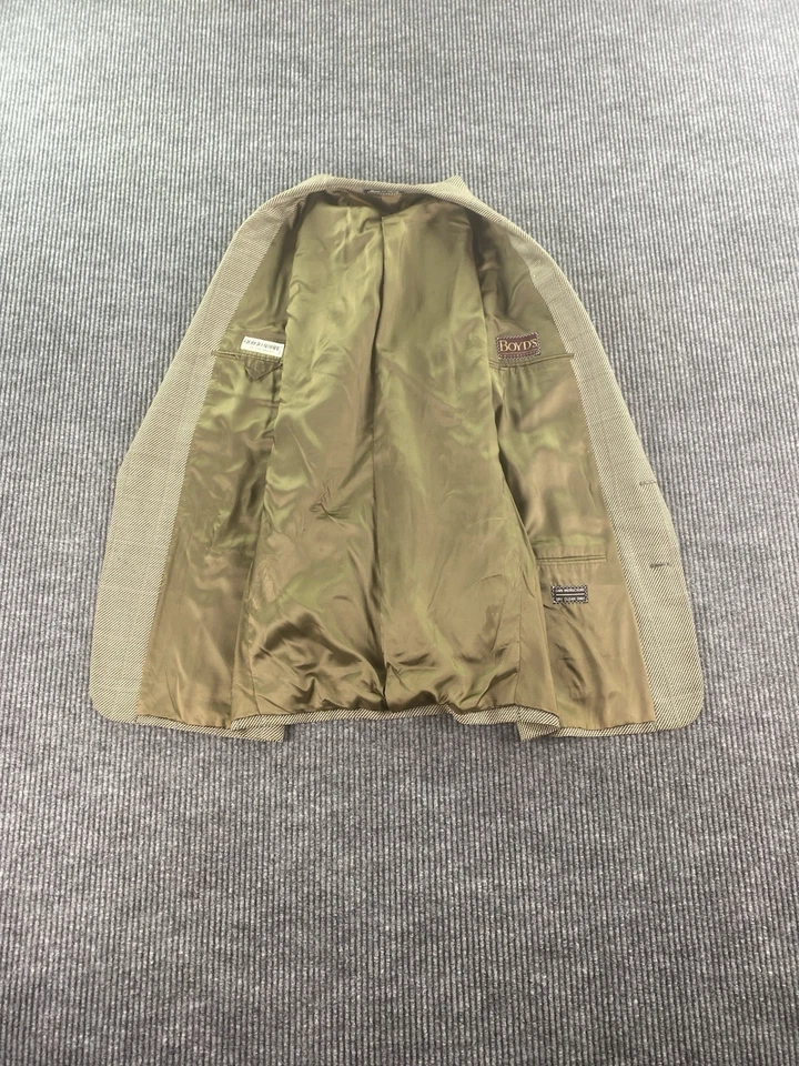 Abrigo deportivo Giorgio Armani 40 R beige lana lúpulo ventana chaqueta de lujo Italia Foto 4 de 4