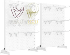 Metal Tabletop Pegboard Display Standing Pegboards for Craft Shows, 12" X 16" Co