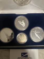 Marshall Islands 1988 Proof Coin Set Greg Louganis Silver Gold 25 50 100 Dollars