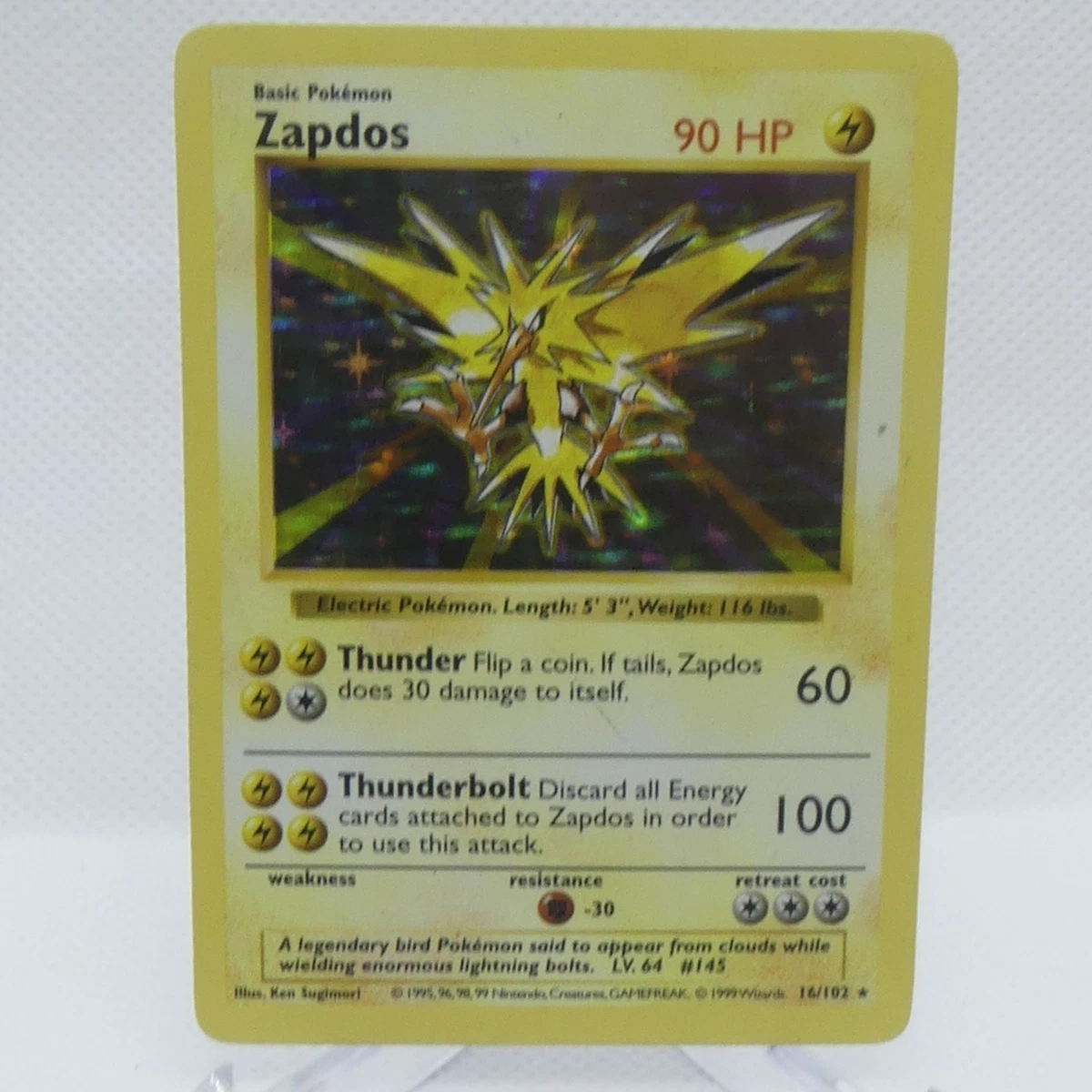 Zapdos 016/102 Base Set (Shadowless) for sale | eBay