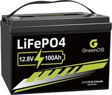 12V 100Ah LiFePO4 Battery   Safe, Fast Charge, Lightweight, Expandable to 48V