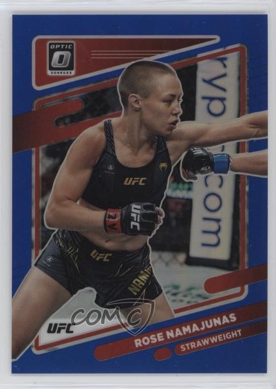 2022 Panini Donruss Optic UFC Blue Prizm 79/99 Rose Namajunas #90 nd3