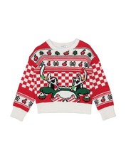 Little Marc Jacobs kids Sweater Red Reindeer Christmas Sweater Size 12Y NWT