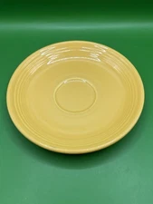 Vintage 1930-40's Genuine Fiesta HLC USA-6" Wide Saucer Plate, Yellow