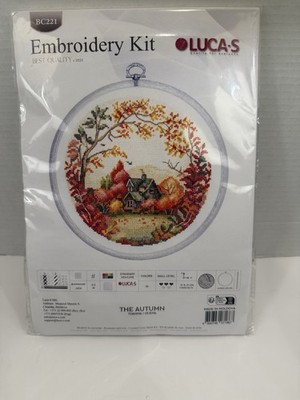 Luca-S BC221  The Autumn  Embroidery Kit Counted Cross Stitch 17x17cm NEW