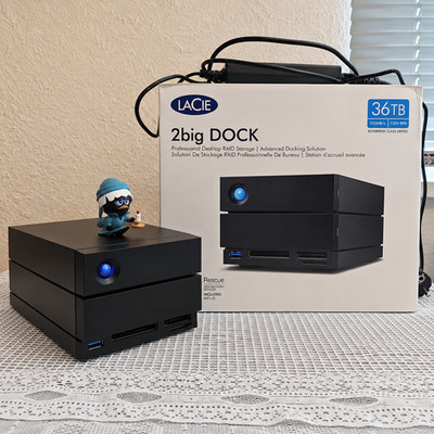 LaCie 2big Dock Thunderbolt 3 STLG36000400   36TB Modell   Gehäuse OHNE HDDs