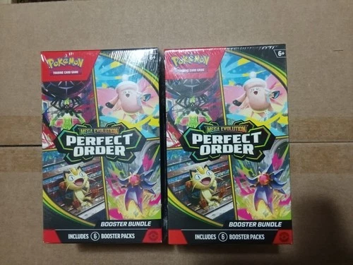 Pokemon TCG |BRAND NEW & SEALED| Mega Evolution Perfect Order Booster Bundle X2