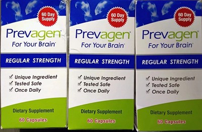 3 AUTHENTIC PREVAGEN REGULAR STRENGTH BRAIN MEMORY SUPPLEMENT 60 X3 180 CAPSULES