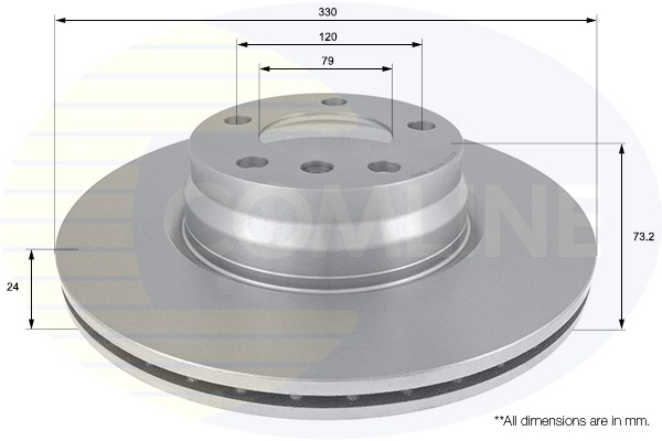 2 PCS COMLINE ADC1773V Brake Disc