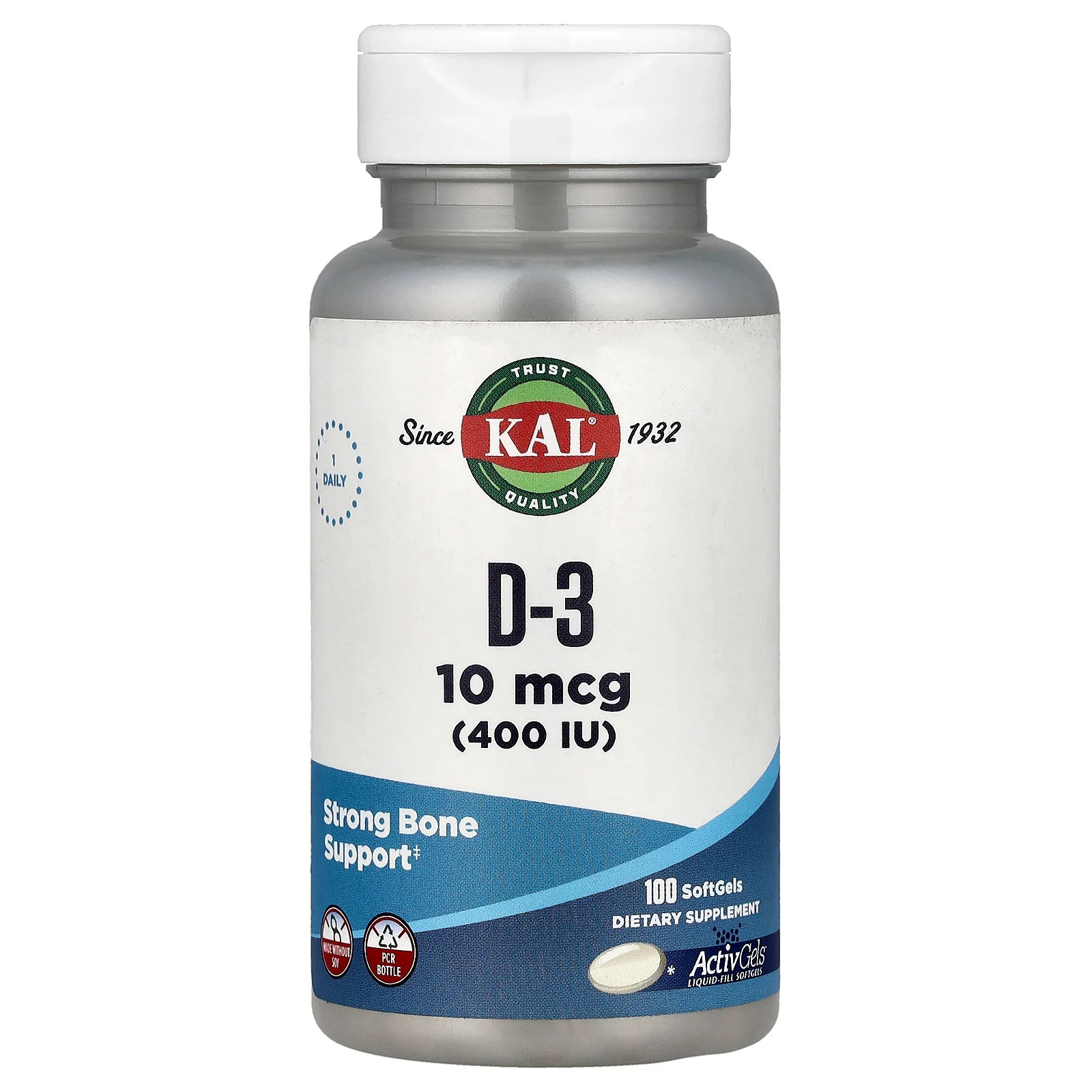 D-3 10 мкг 400 МЕ 100 мягких капсул 2490₽